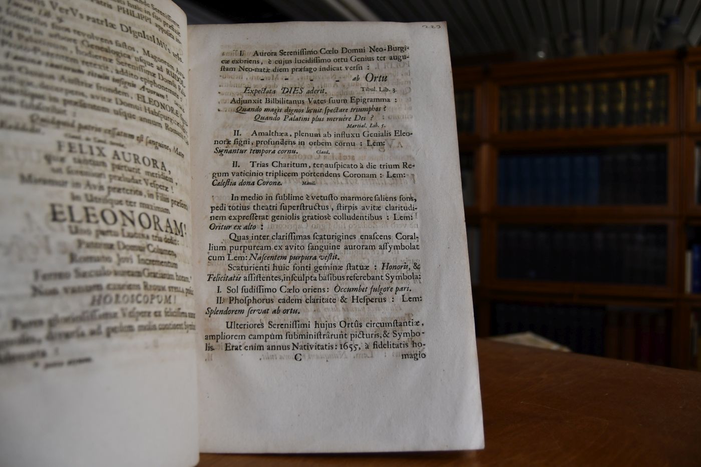 Serenissima ter Augustae diei vespera in qua consummato adultae gloriae meridie Augustissima Romanorum Imperatrix Vidua Eleonora Magdalena Theresia Romani Imperii, Hungariae, Bohemiae Ter Augustum Caput, Omnium universim Provinciarum moerore, Cum sole occasu terris disparuit. Cuius Sacratissimis Manibus, In perenne Submissionis monimentum, suos testatura luctus Bohemia In Pragensi Metropolitana Divi Viti Basilica, funebri Pompa per triduanas exequias parentavit.