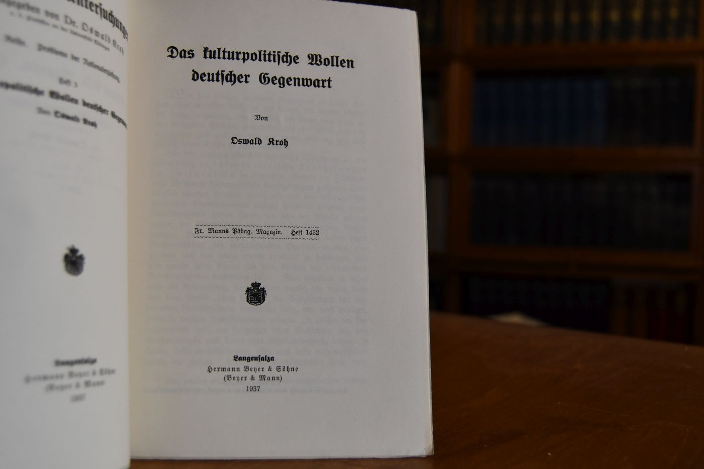 Das kulturpolitische Wollen deutscher Gegenwart.