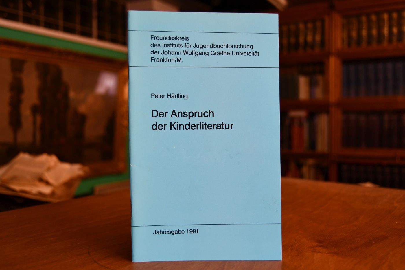Der Anspruch der Kinderliteratur. Rede im Institut für Jugendbuchforschung der Universität Frankfurt am 28. Juni 1991.