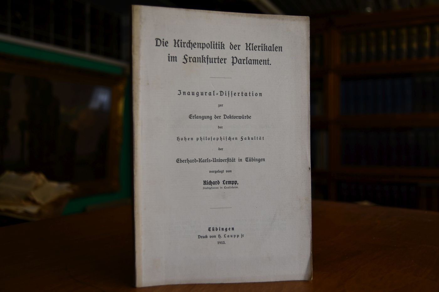 Die Kirchenpolitik der Klerikalen im Frankfurter Parlament.