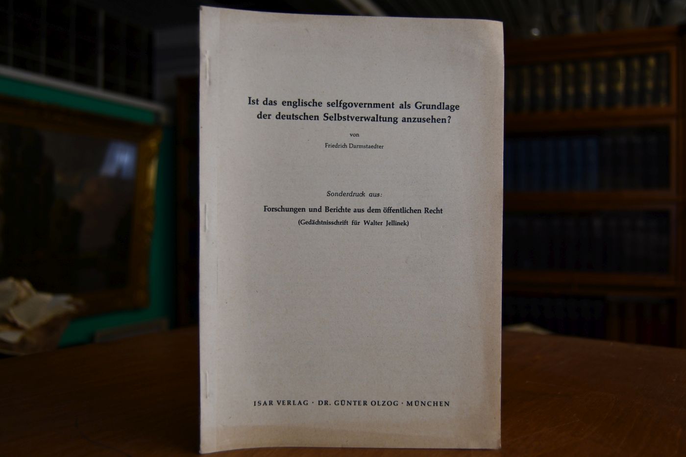 Ist das englische selfgovernment als Grundlage der deutschen Selbstverwaltung anzusehen?