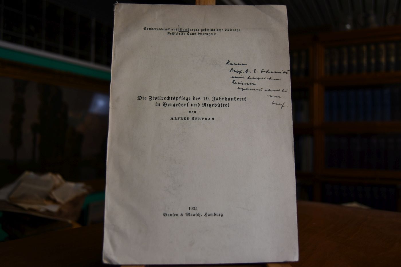 Die Zivilrechtspflege des 19. Jahrhunderts in Bergedorf und Ritzebüttel.