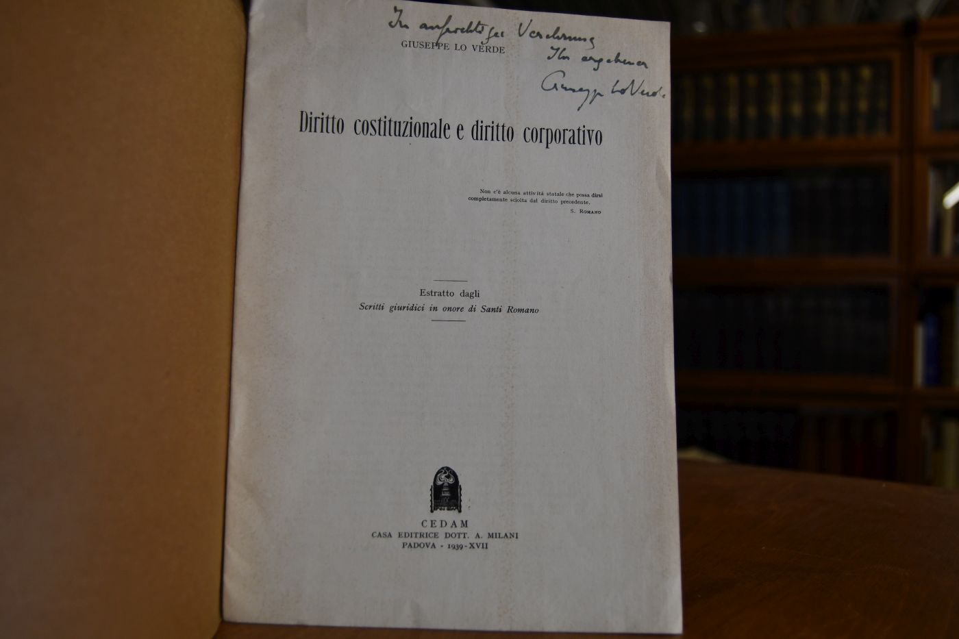 Diritto costituzionale e diritto corporativo.