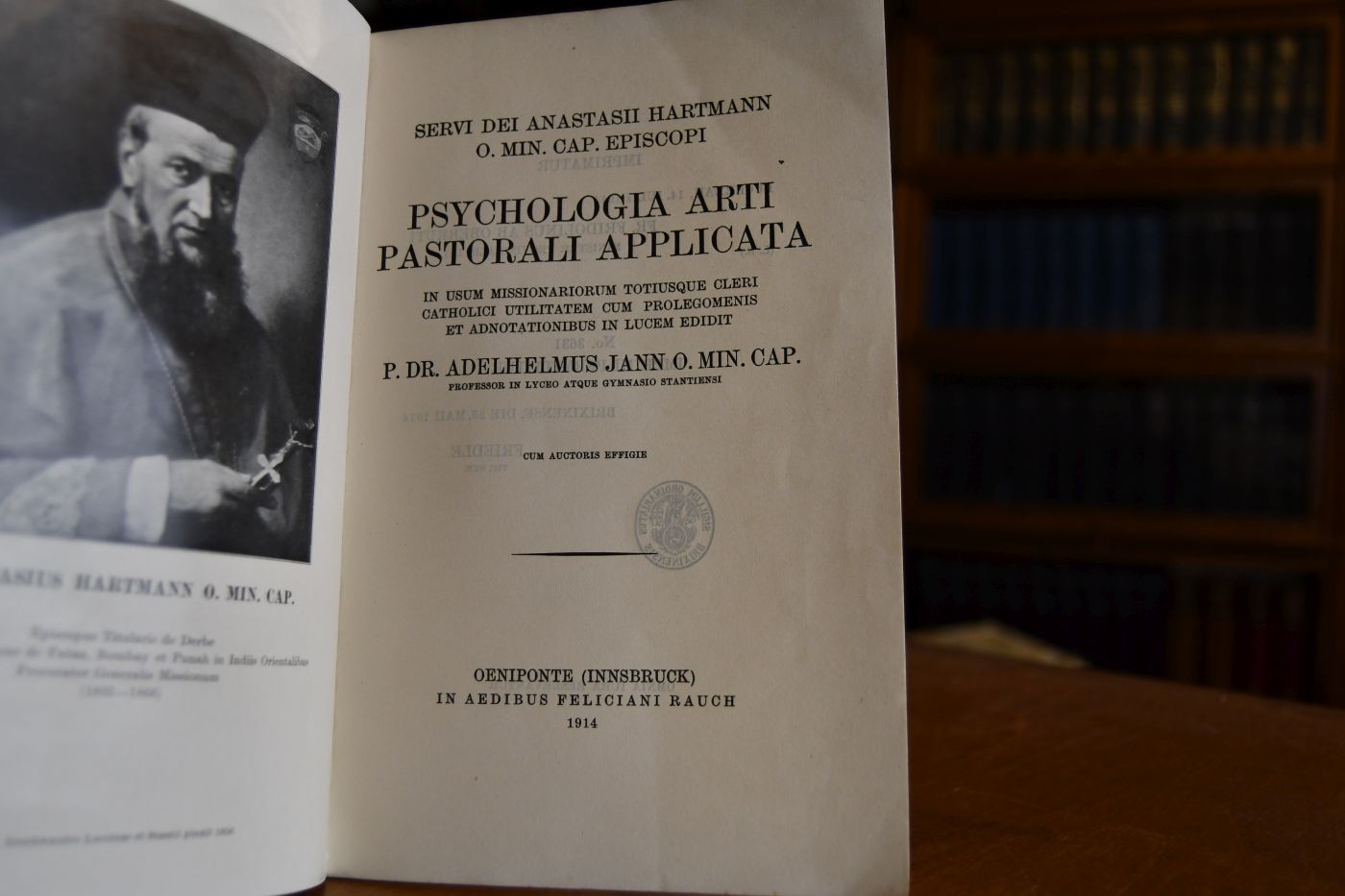 Servi dei Anastasii Hartmann O. Min. Cap. Episcopi. Psychologia arti pastorali applicata. In usum missionariorum totiusque cleri catholici utilitatem cum prolegomenis et adnotationibus in lucem editit.