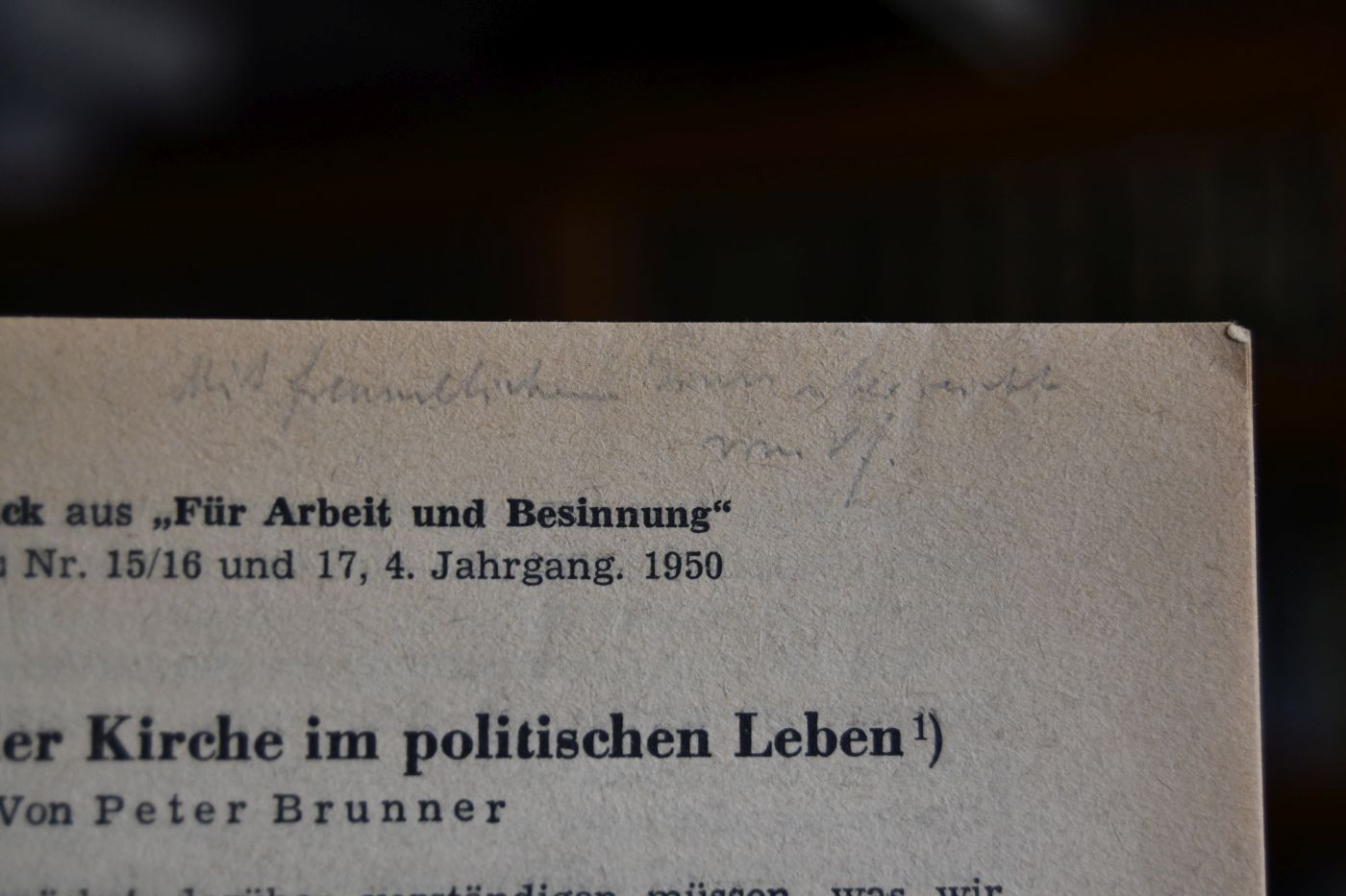 Die Funktion der Kirche im politischen Leben.