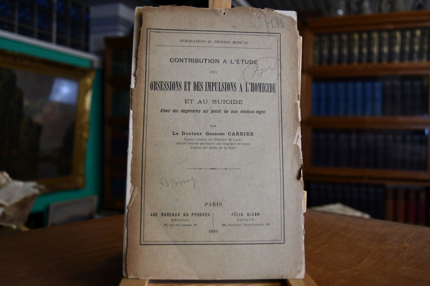 Contribution à l`étude des obsessions et des impulsions à l`homicide et au suicide chez les dégénérés au point de vue médico-légal.