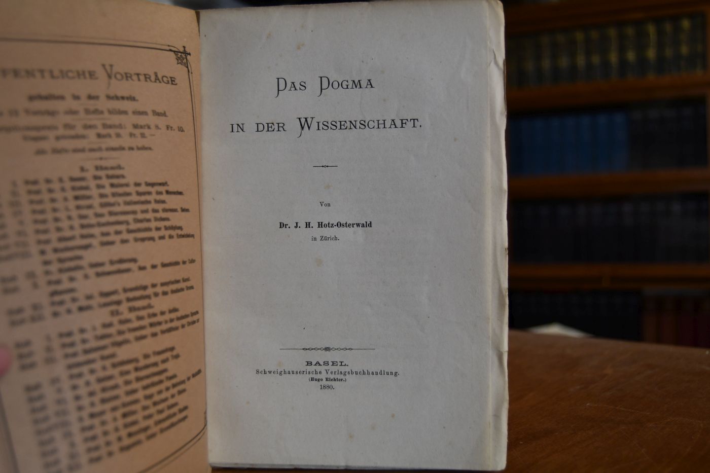 Das Dogma der Wissenschaft.