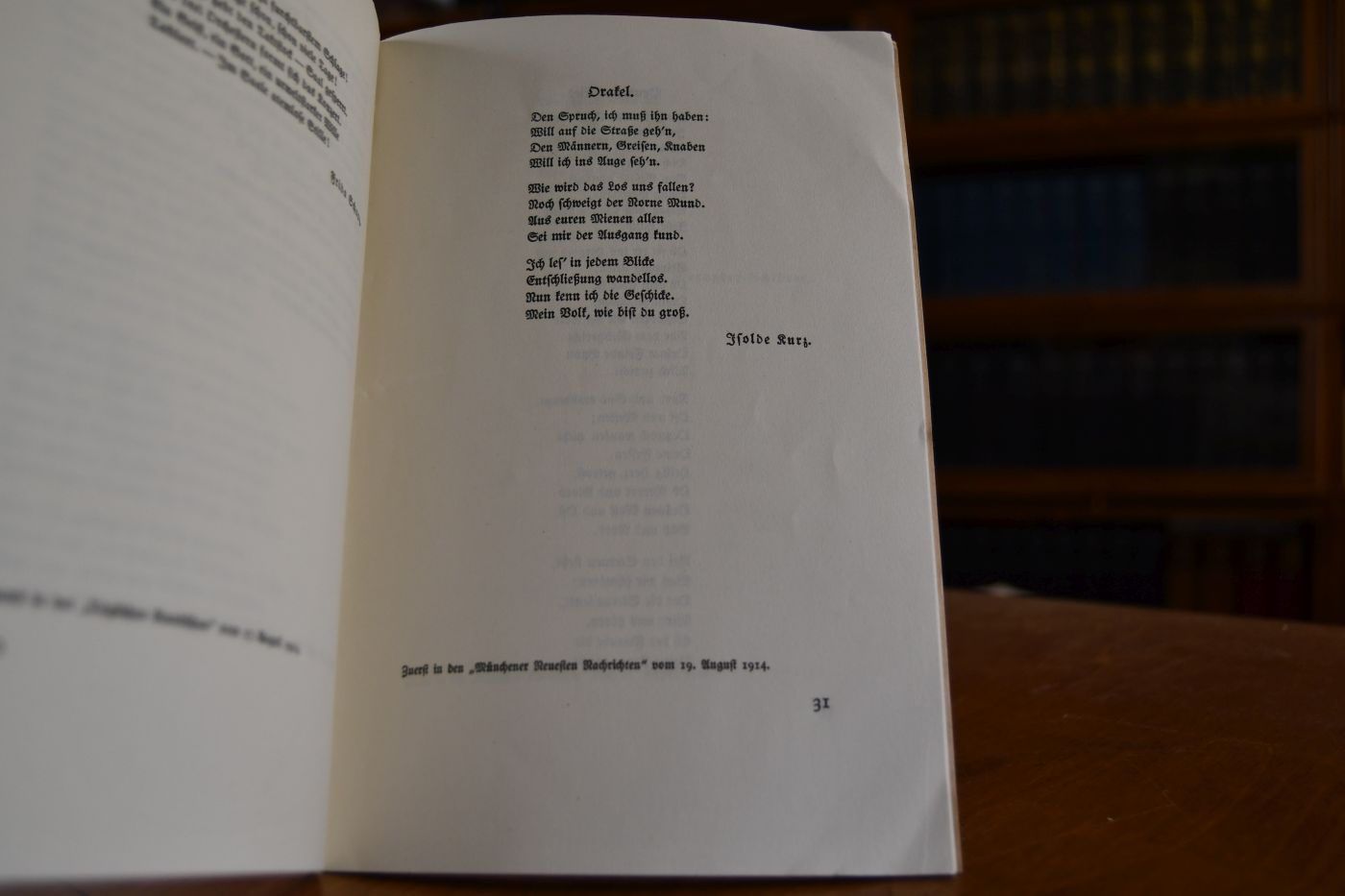 1914. Der Deutsche Krieg im Deutschen Gedicht. Bd. 1 (von 12) "Aufbruch und Anfang".