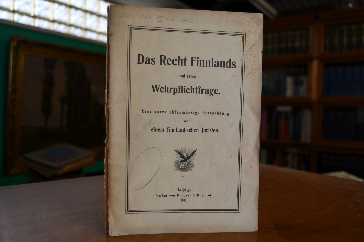 Das Recht Finnlands und seine Wehrpflichtfrage. Eine kurze aktenmäßige Betrachtung von einem finnländischen Juristen.