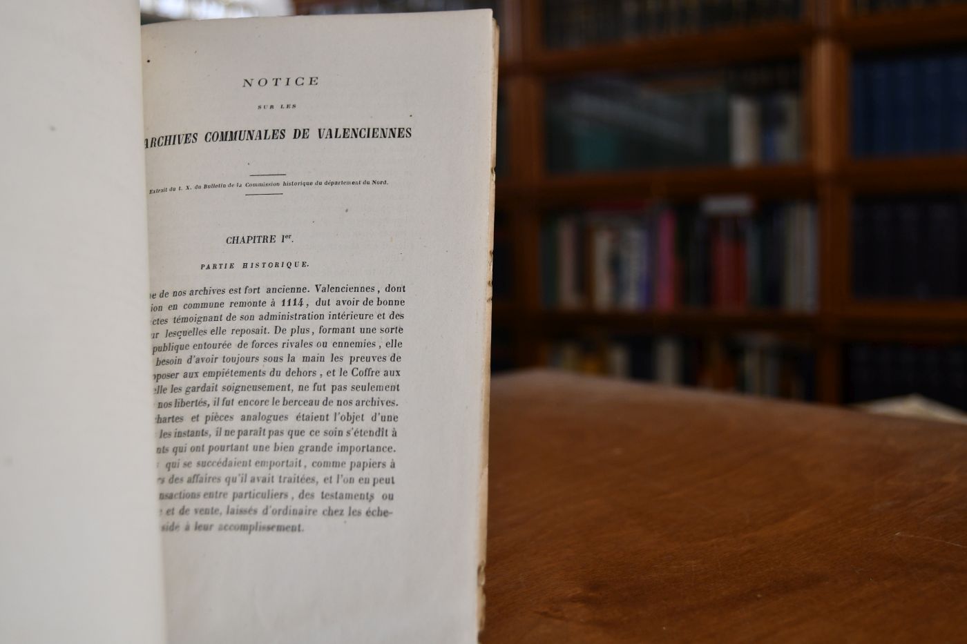 Notice sur les Archives Communales de Valenciennes.