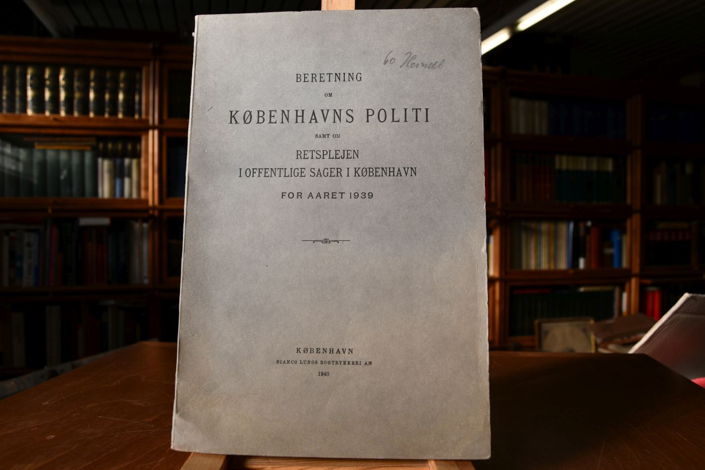 Beretning om Kobenhavns Politi samt om Retsplejen i offentlige sager i Kobenhavn for Aaret 1939.