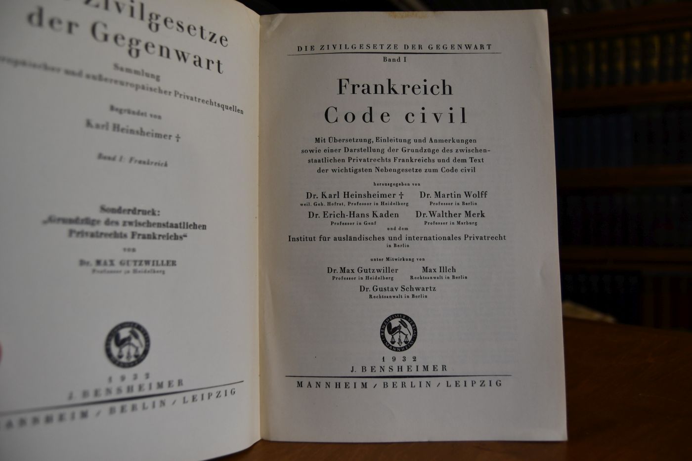 Grundzüge des zwischenstaatlichen Privatrechts Frankreichs.