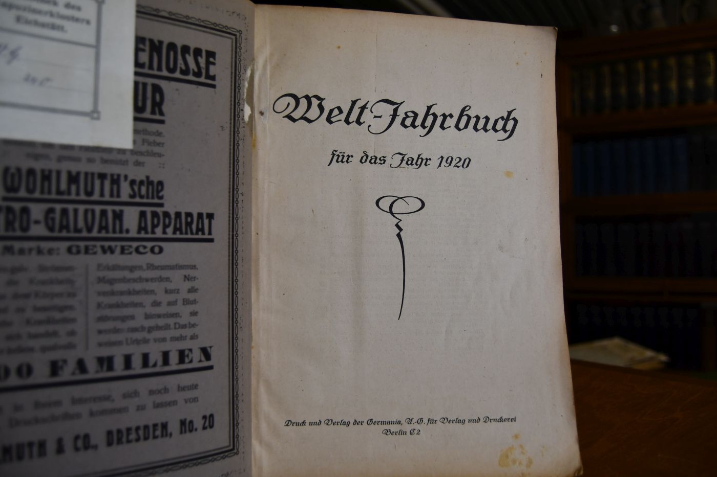 Welt-Jahrbuch für das Jahr 1920.
