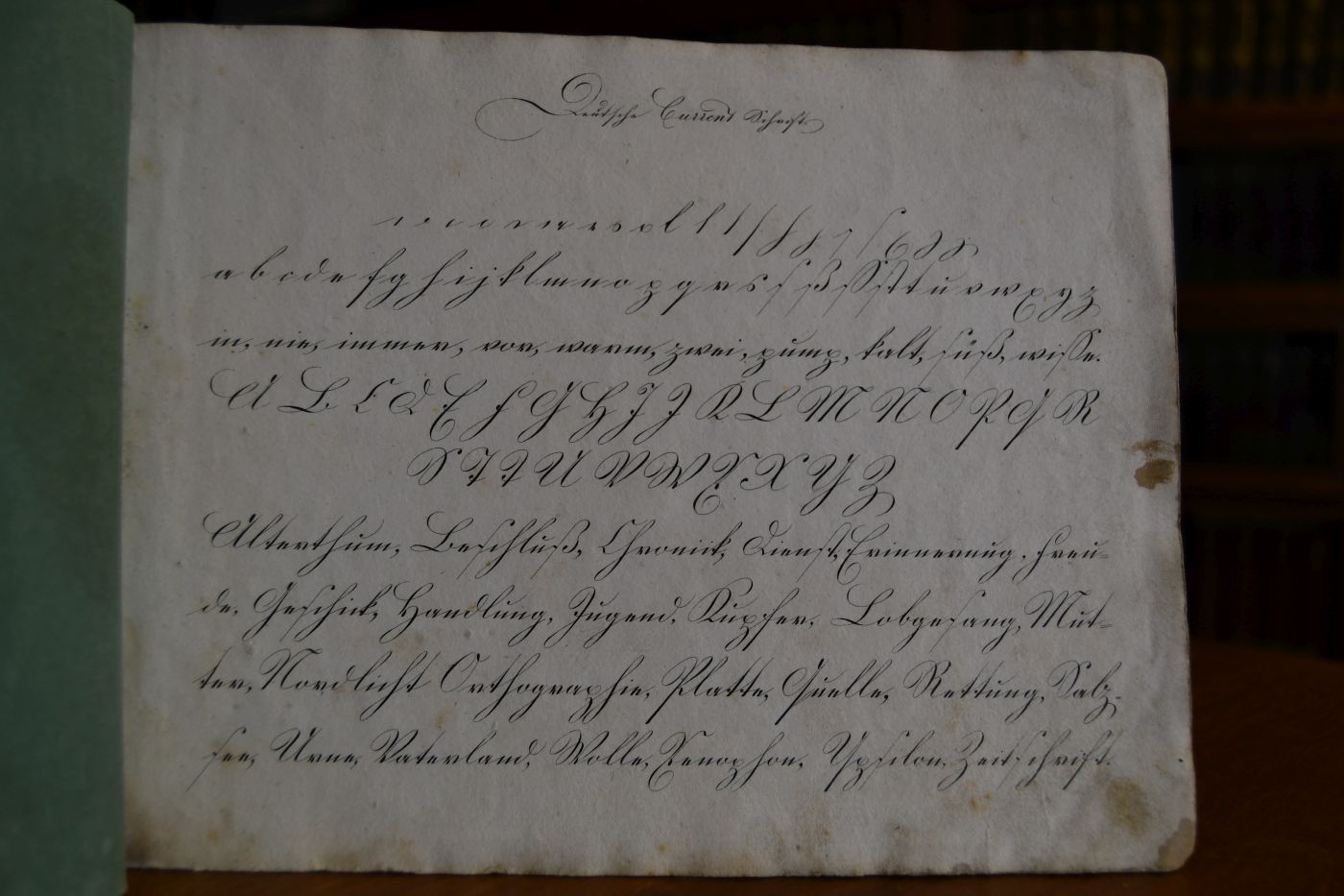 12 Vorschriften bestehend in Alphabeten und Uebungen in den bekannten alten und neuen Schriftarten.
