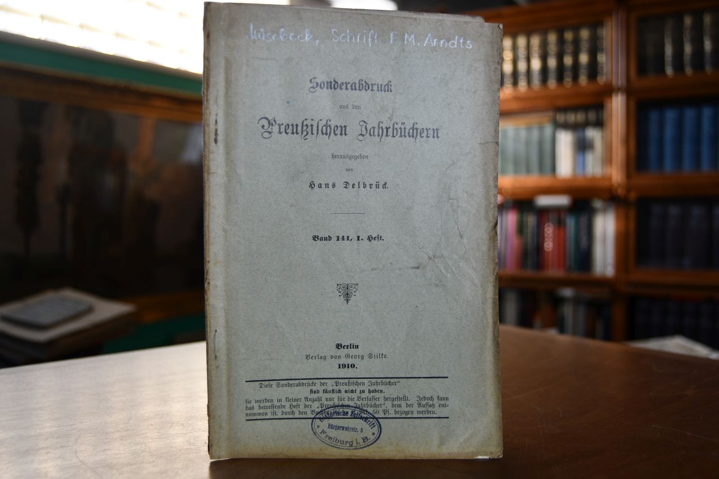 Eine neu aufgefundene Schrift E.M. Arndts aus dem Jahre 1810.