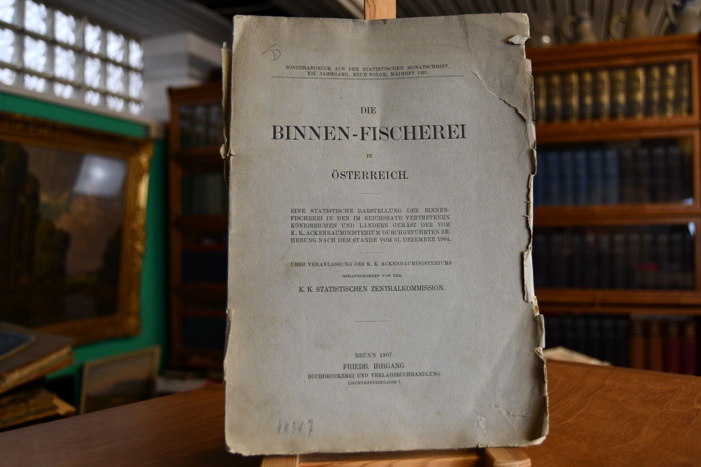 Die Binnen-Fischerei in Österreich. Eine statistische Darstellung der Binnenfischerei in den im Reichsrate vertretenen Königreichen und Ländern gemäß der vom K.K. Ackerbauministerium durchgeführten Erhebung nach dem Stande vom 31. Dezember 1904.