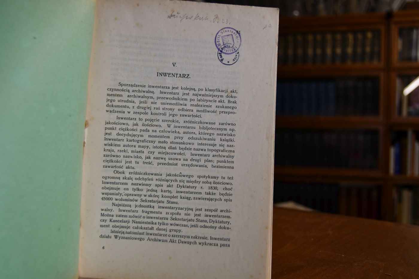Nowozytna archiwistyka polska i jej zadania. (Die moderne polnische Archivistik und ihre Aufgaben.)