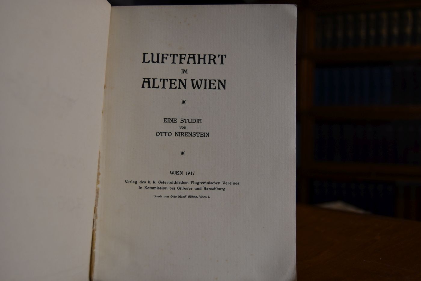 Luftfahrt im alten Wien. Eine Studie.
