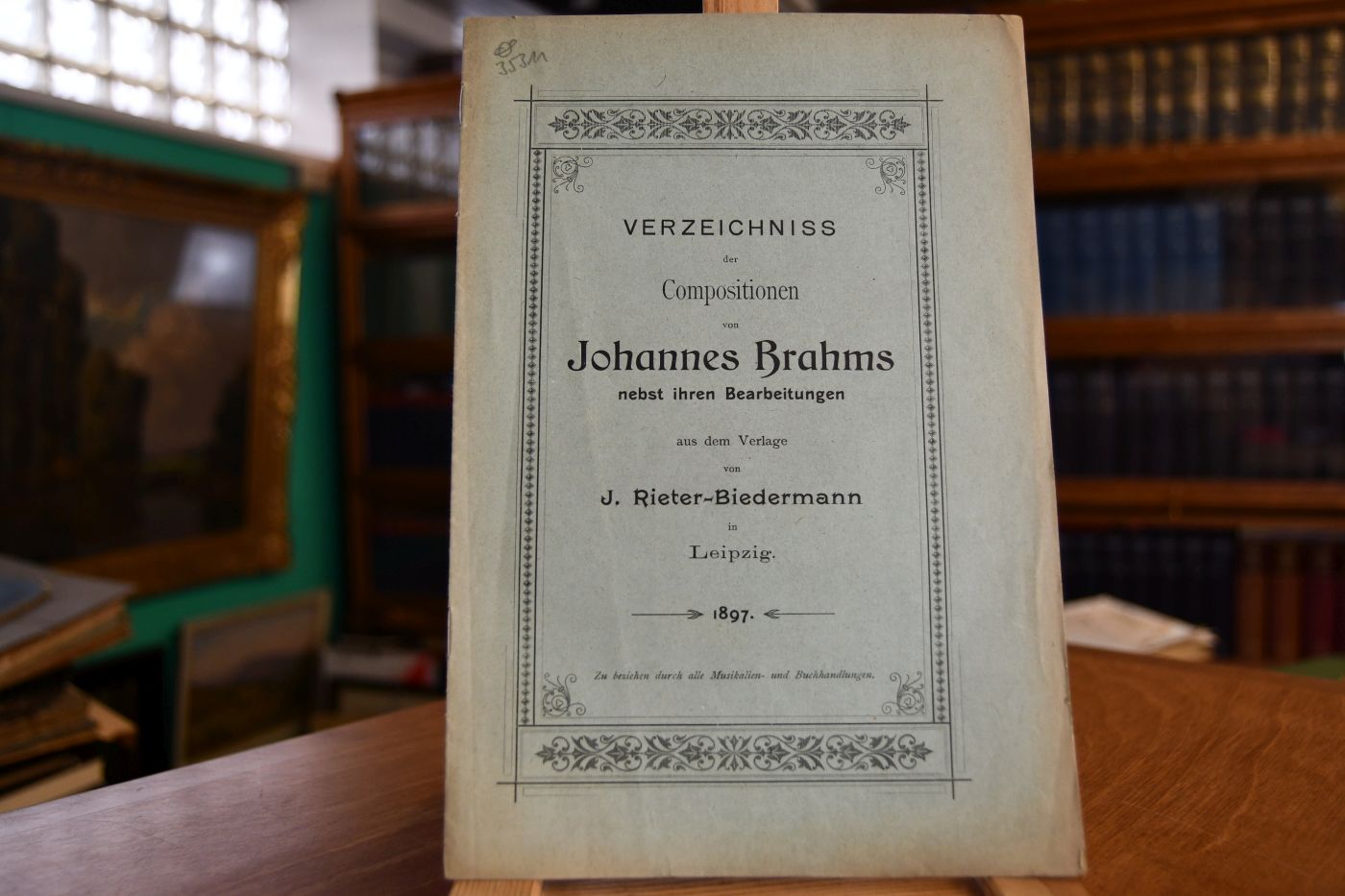 Verzeichniss der Compositionen von Johannes Brahms nebst ihren Bearbeitungen aus dem Verlage von J. Rieter-Biedermann in Leipzig.