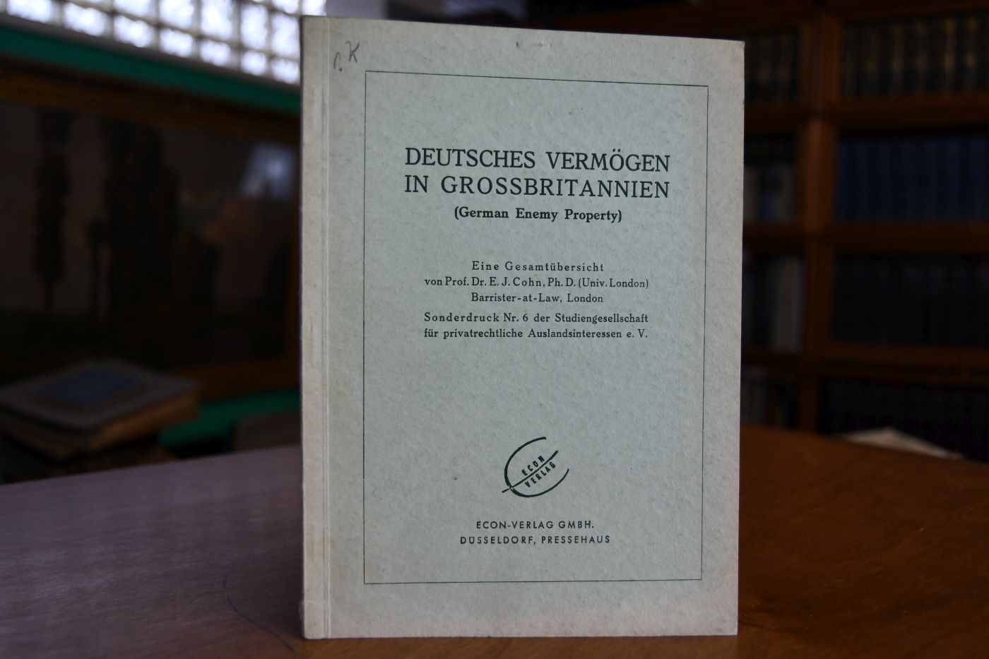Deutsches Vermögen in Grossbritannien (German Enemy Property).