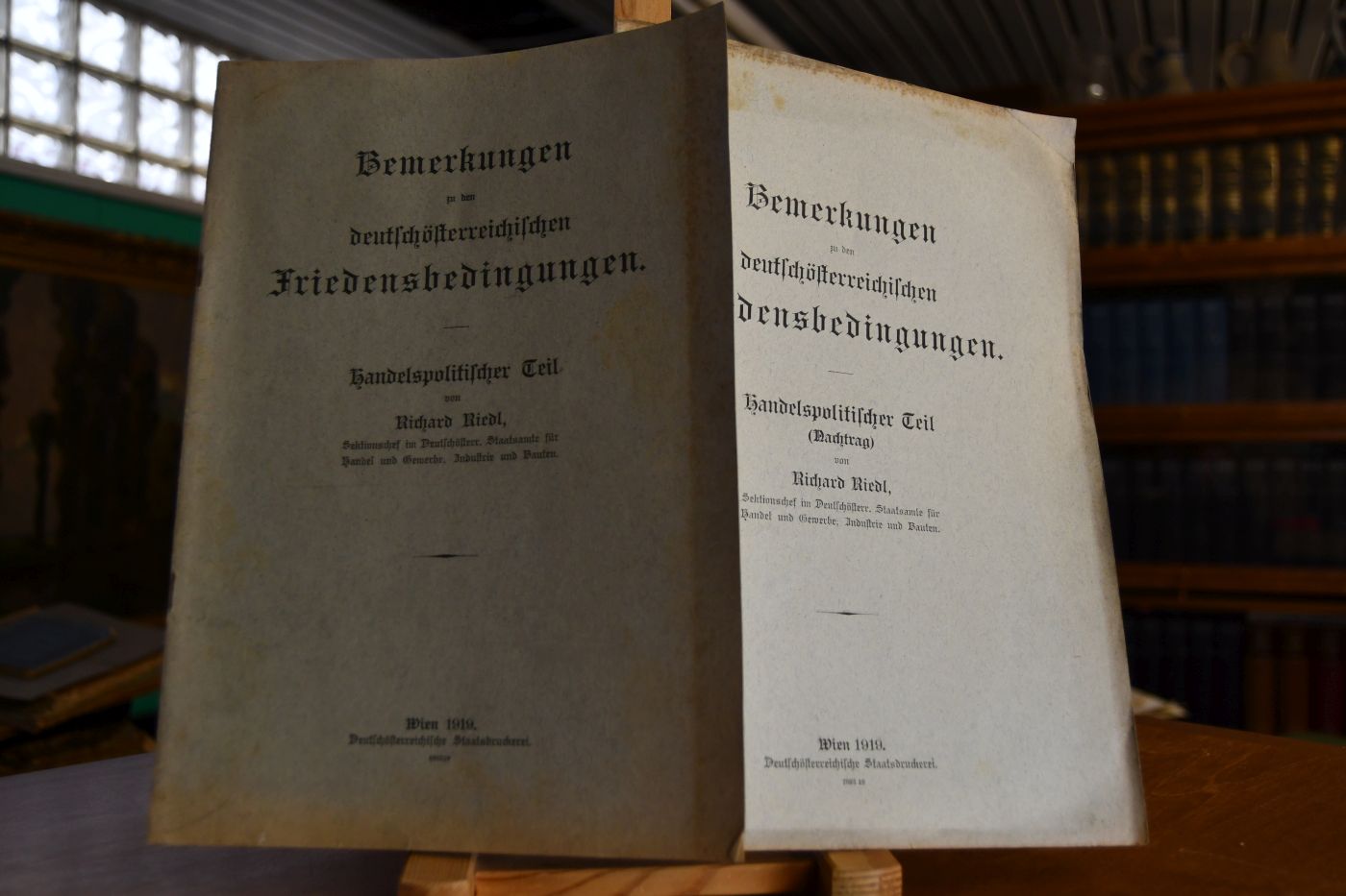 Bemerkungen zu den deutschösterreichischen Friedensbedingungen. Handelspolitischer Teil und Nachtrag.