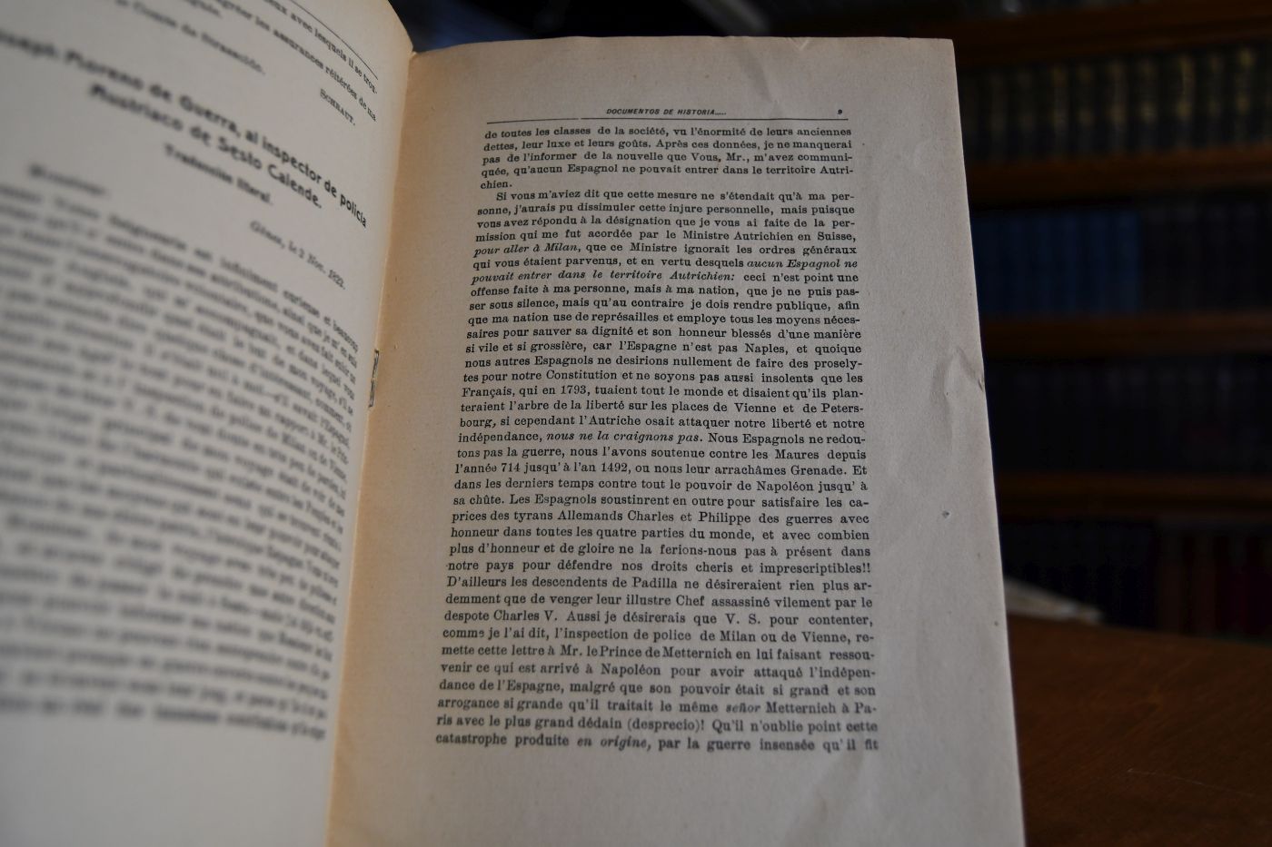 Documentos de Historia espagnola moderna.