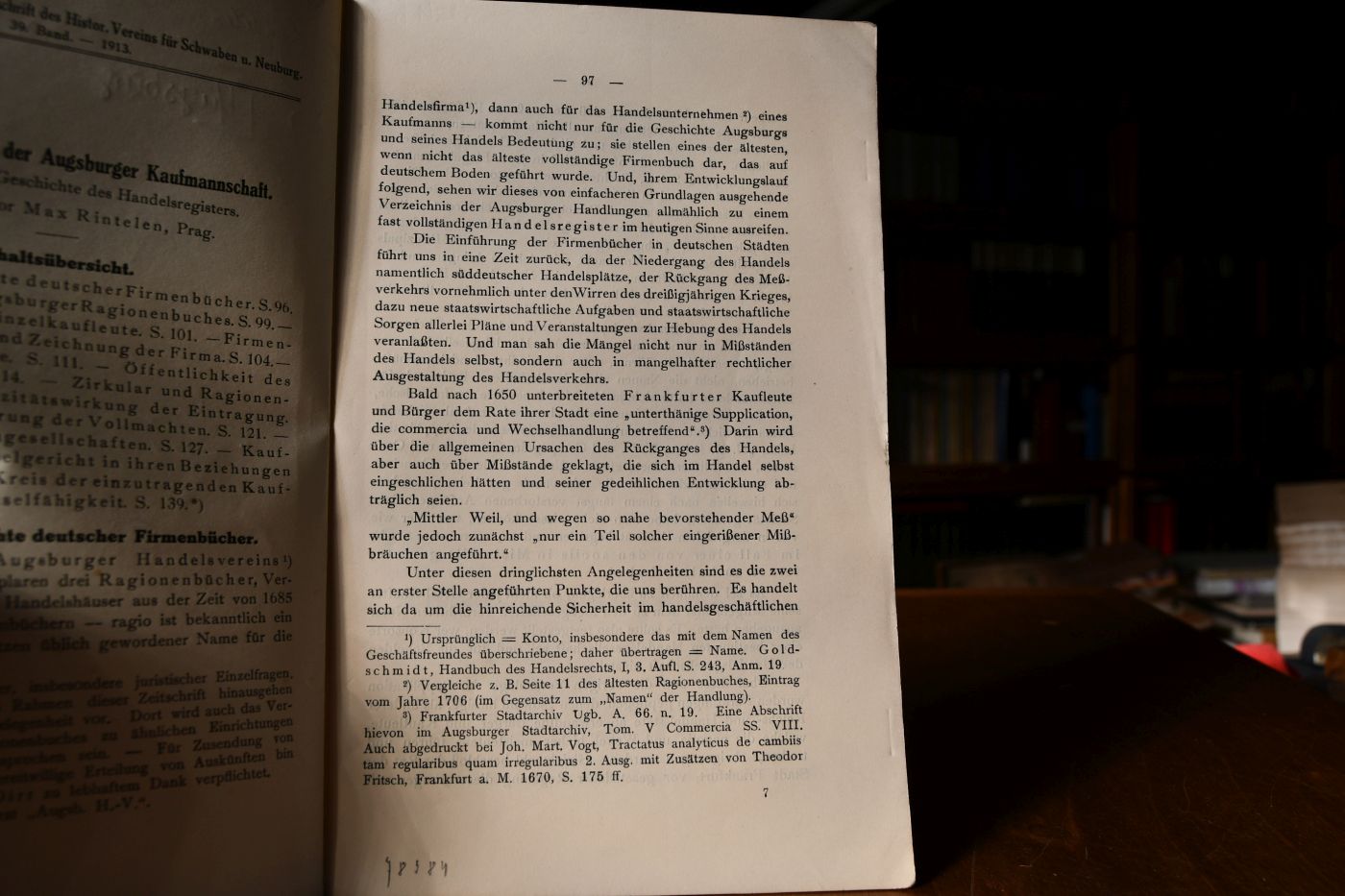 Das Ragionenbuch der Augsburger Kaufmannschaft. Ein Beitrag zur Geschichte des Handelsregisters.