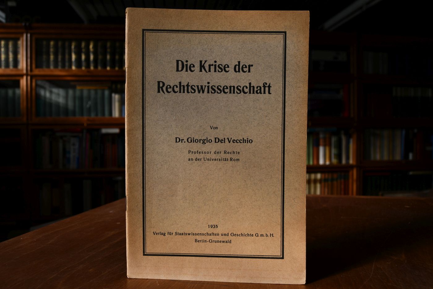 Die Krise der Rechtswissenschaft.