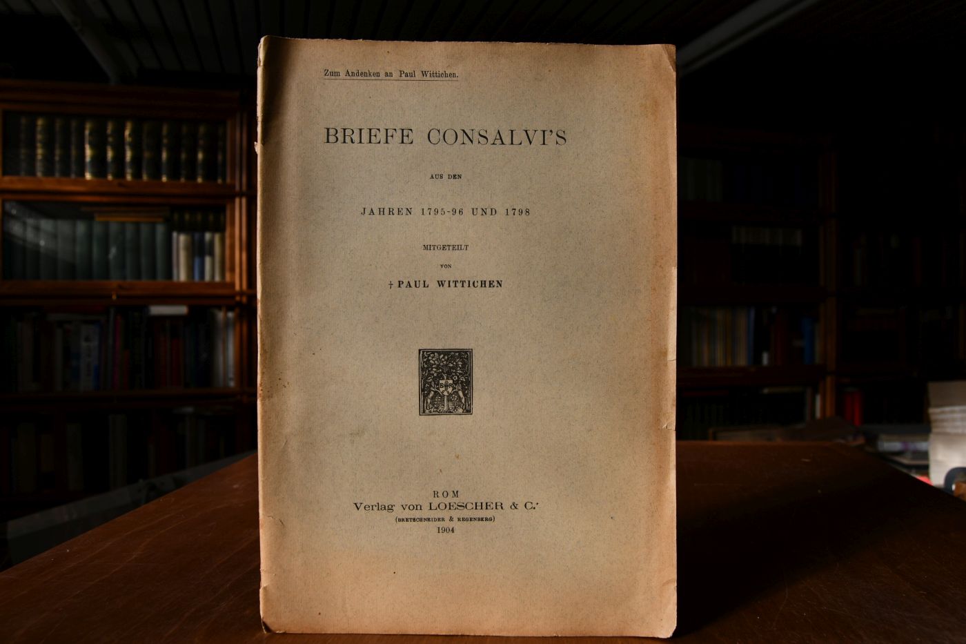 Briefe Consalvi`s aus den Jahren 1795 - 96 und 1798.