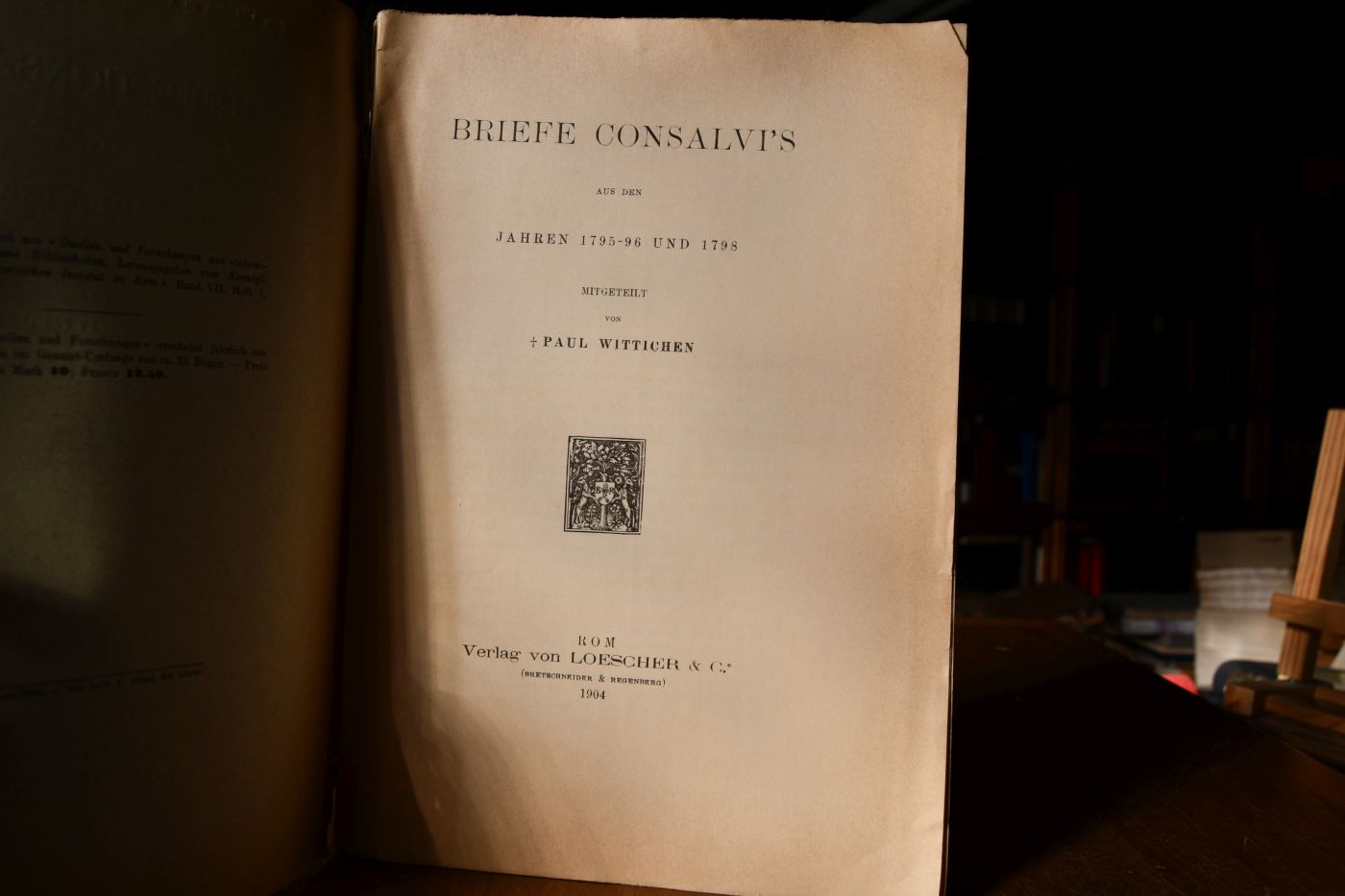 Briefe Consalvi`s aus den Jahren 1795 - 96 und 1798.