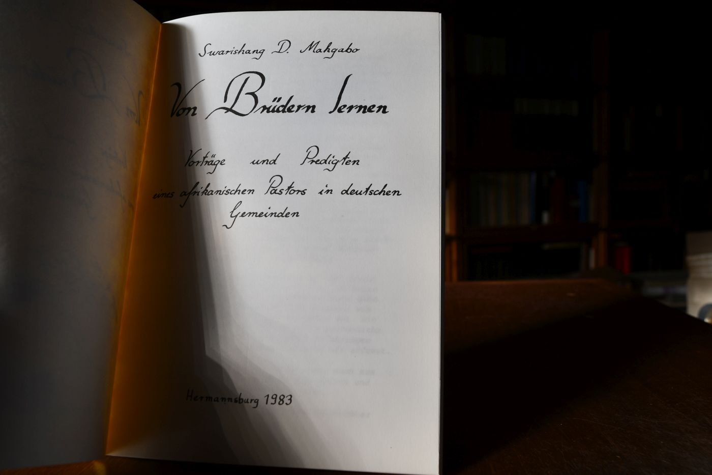 Von Brüdern lernen. Vorträge und Predigten eines afrikanischen Pastors in deutschen Gemeinden.