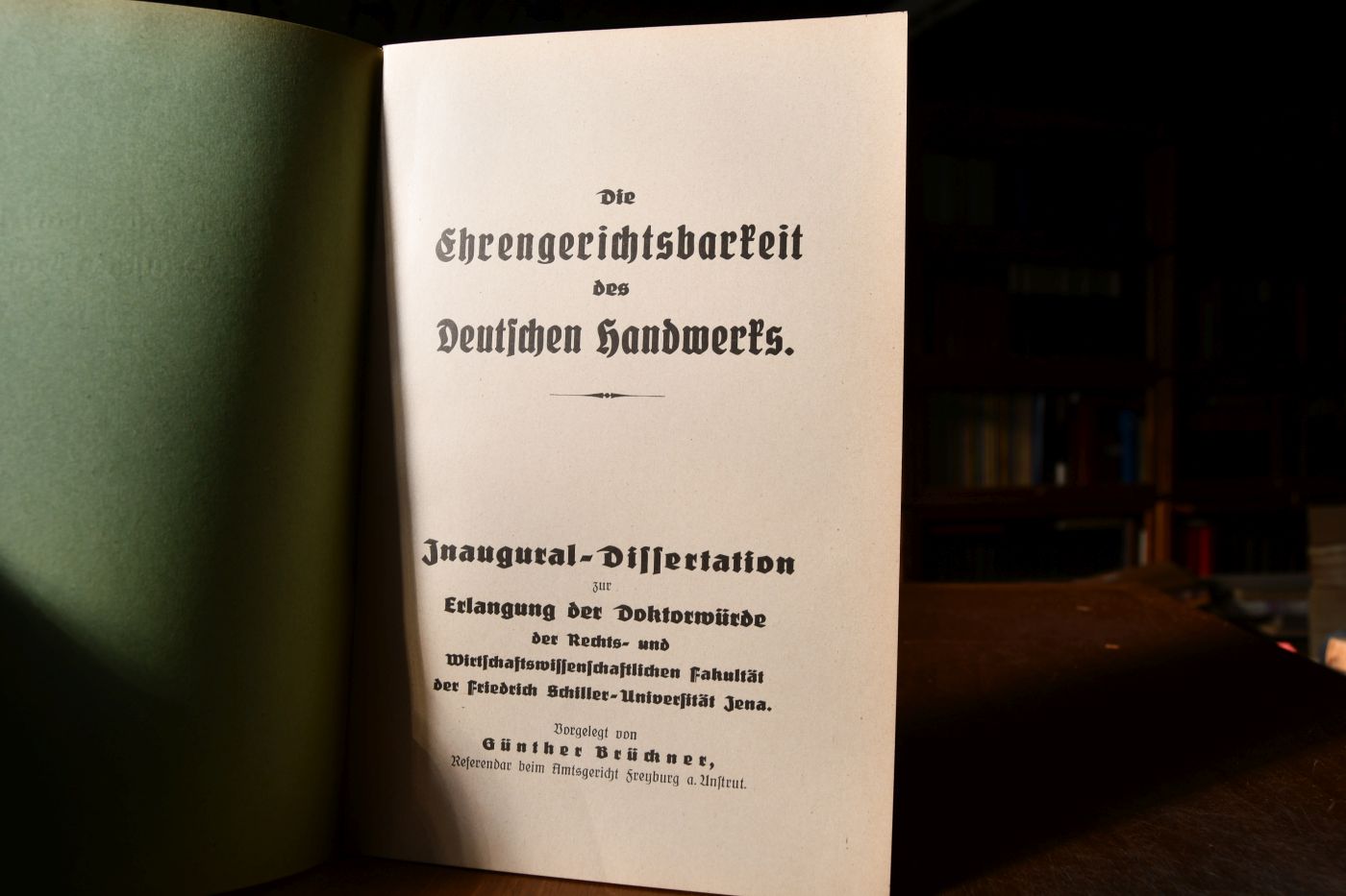 Die Ehrengerichtsbarkeit des Deutschen Handwerks.