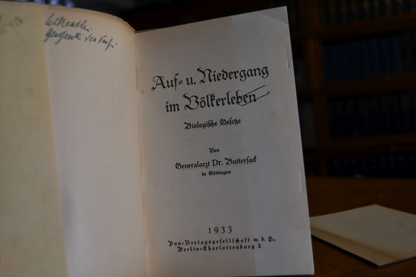 Auf und Nieder im Völkerleben. Biologische Gesetze.
