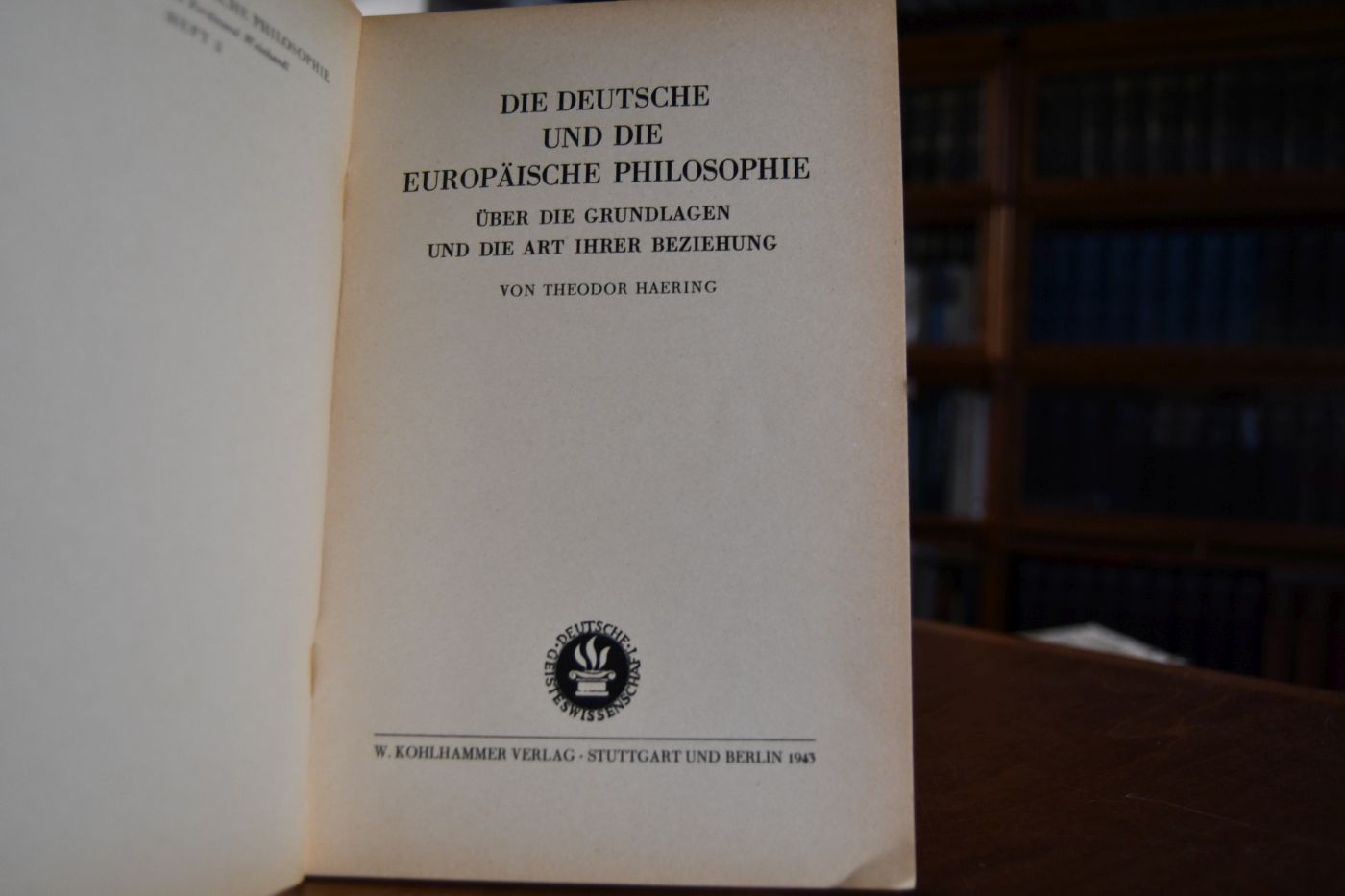 Die deutsche und die europäische Philosophie.