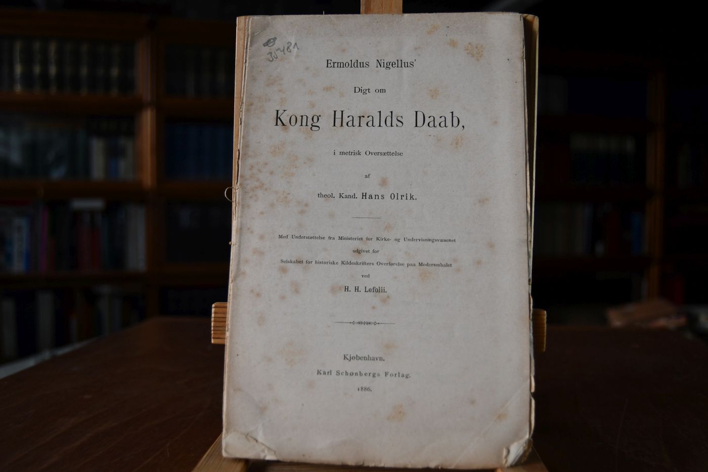 Digt om Kong Haralds Daab, i metrisk Oversaettelse af Hans Olrik.