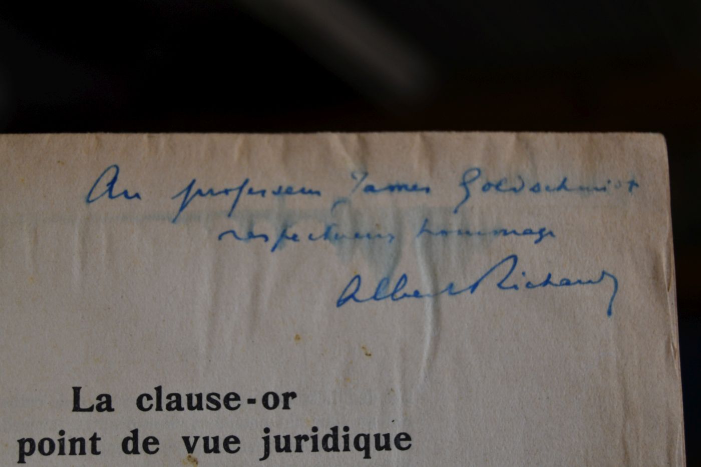 La clause-or au point de vue juridique.