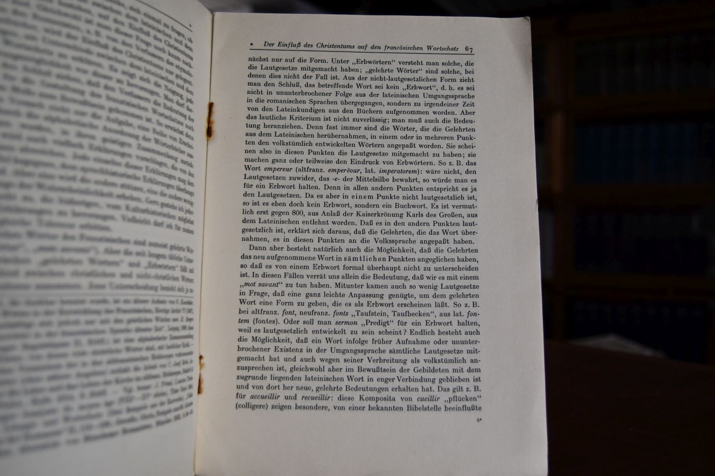 Der Einfluß des Christentums auf den französischen Wortschatz.