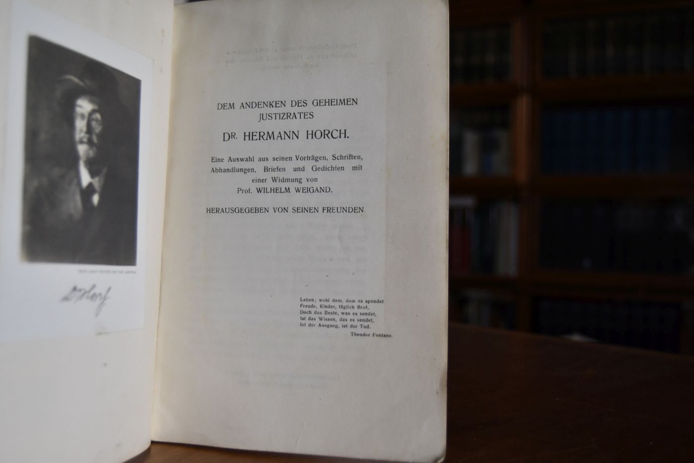Dem Andenken des Geheimen Justizrates Hermann Horch.