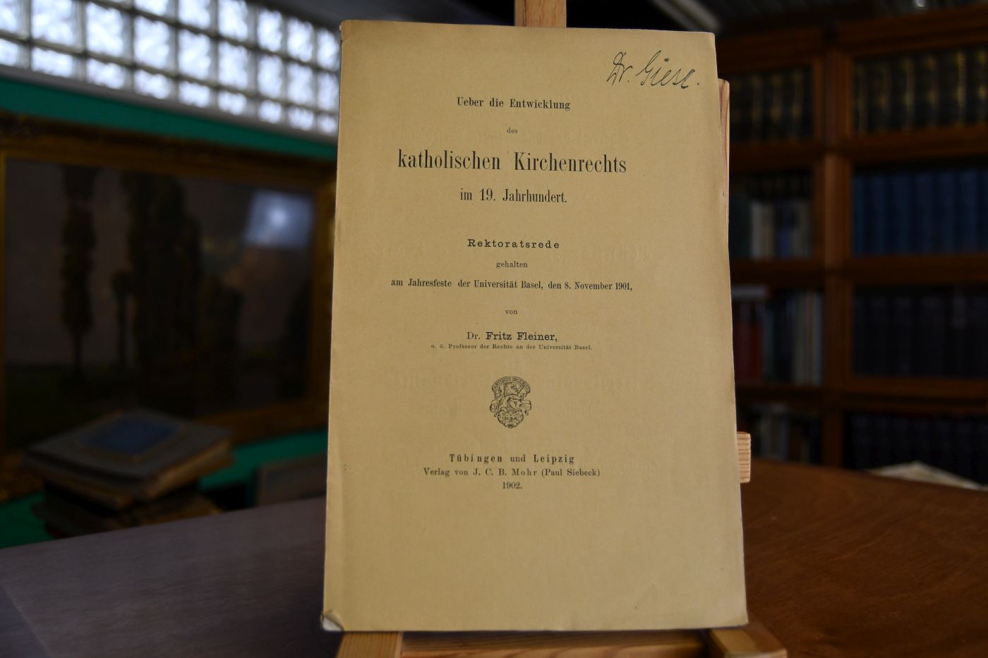 Ueber die Entwicklung des katholischen Kirchenrechts im 19. Jahrhundert. Rektoratsrede am Jahresfeste der Universität Basel, den 8. November 1901.