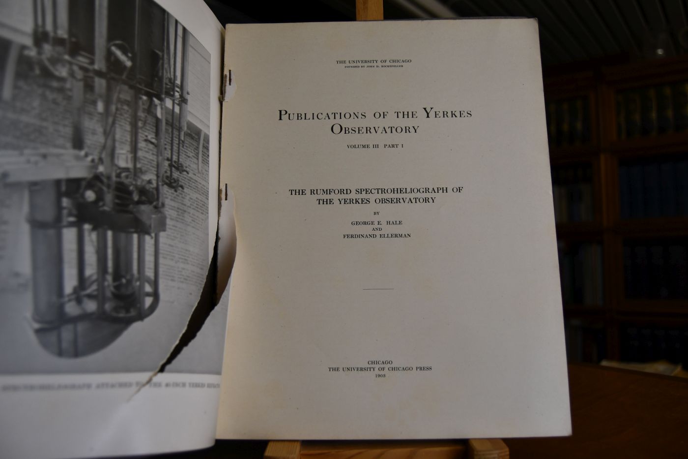 The Rumford spectroheliograph of the Yerkes Observatory.