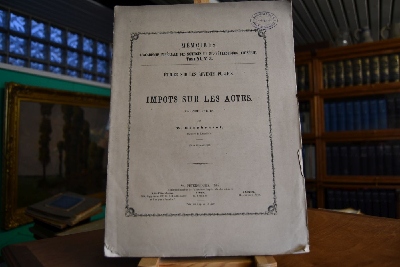 Impots sur les actes. Seconde partie.