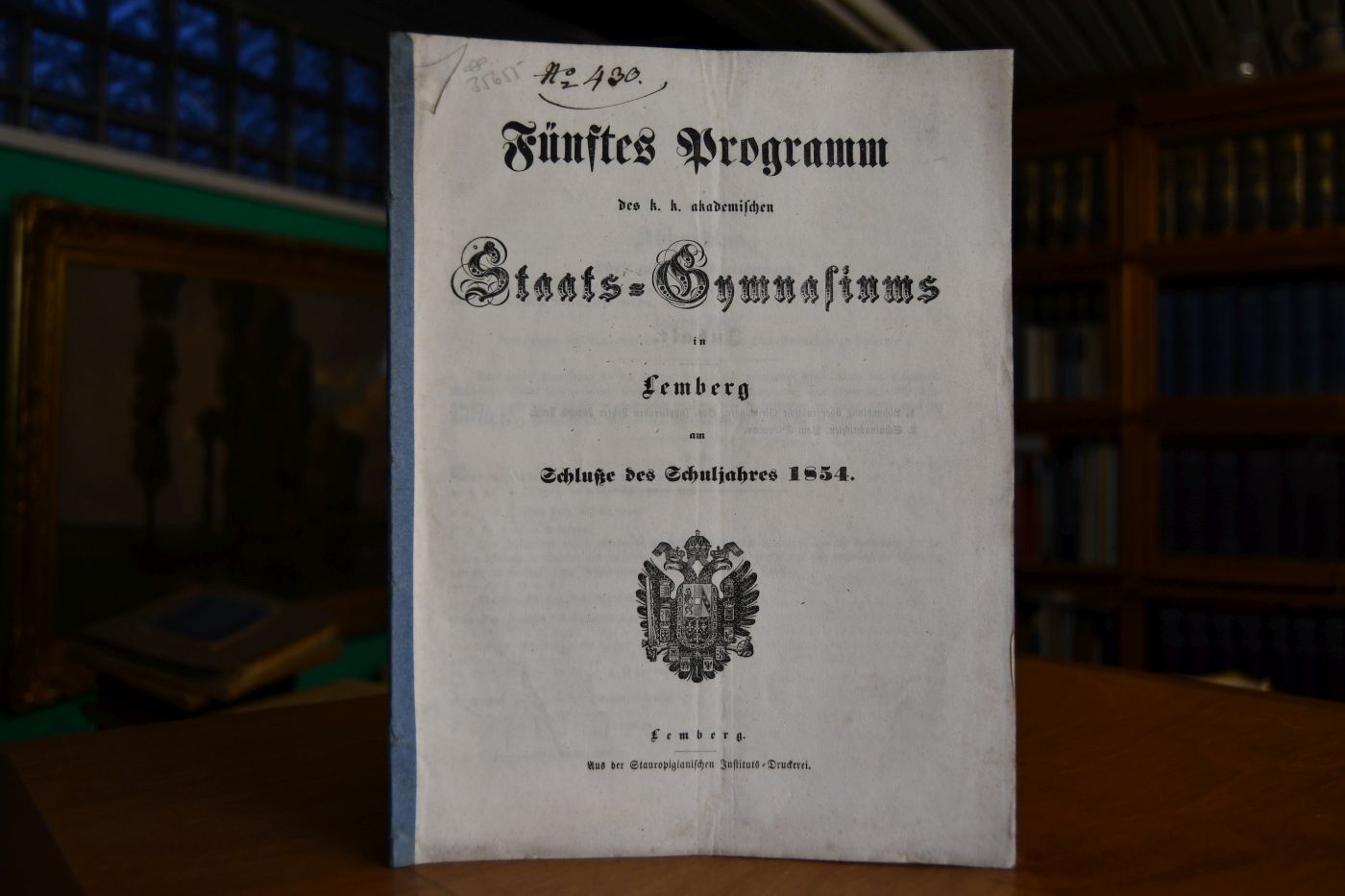 Viertes Programm des k.k. akademischen Staats-Gymnasiums in Lemberg am Schluße des Schuljahres 1854.