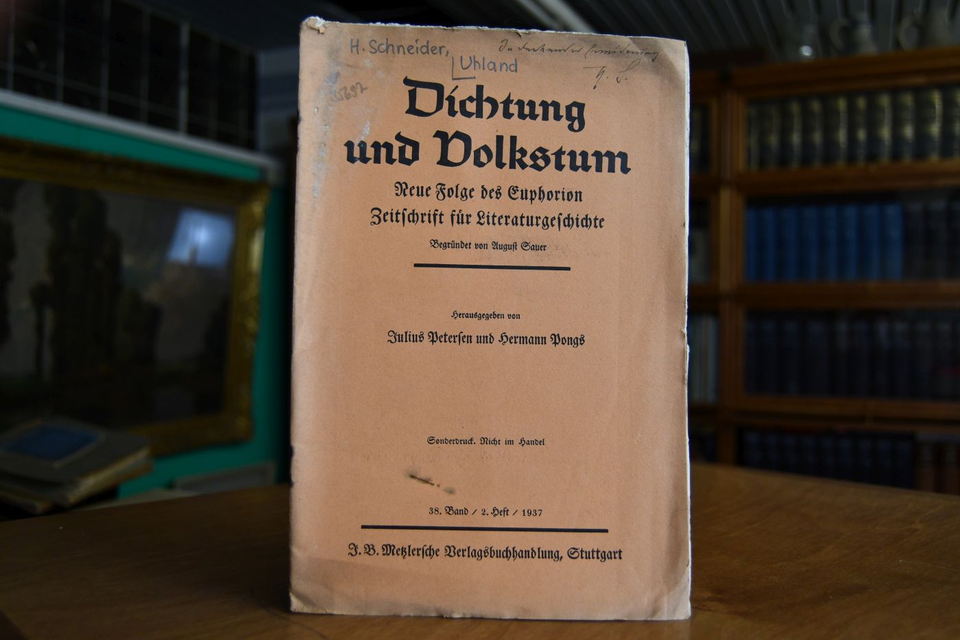 Uhland der Hundertfünfzigjährige (Zum 26. April 1937).