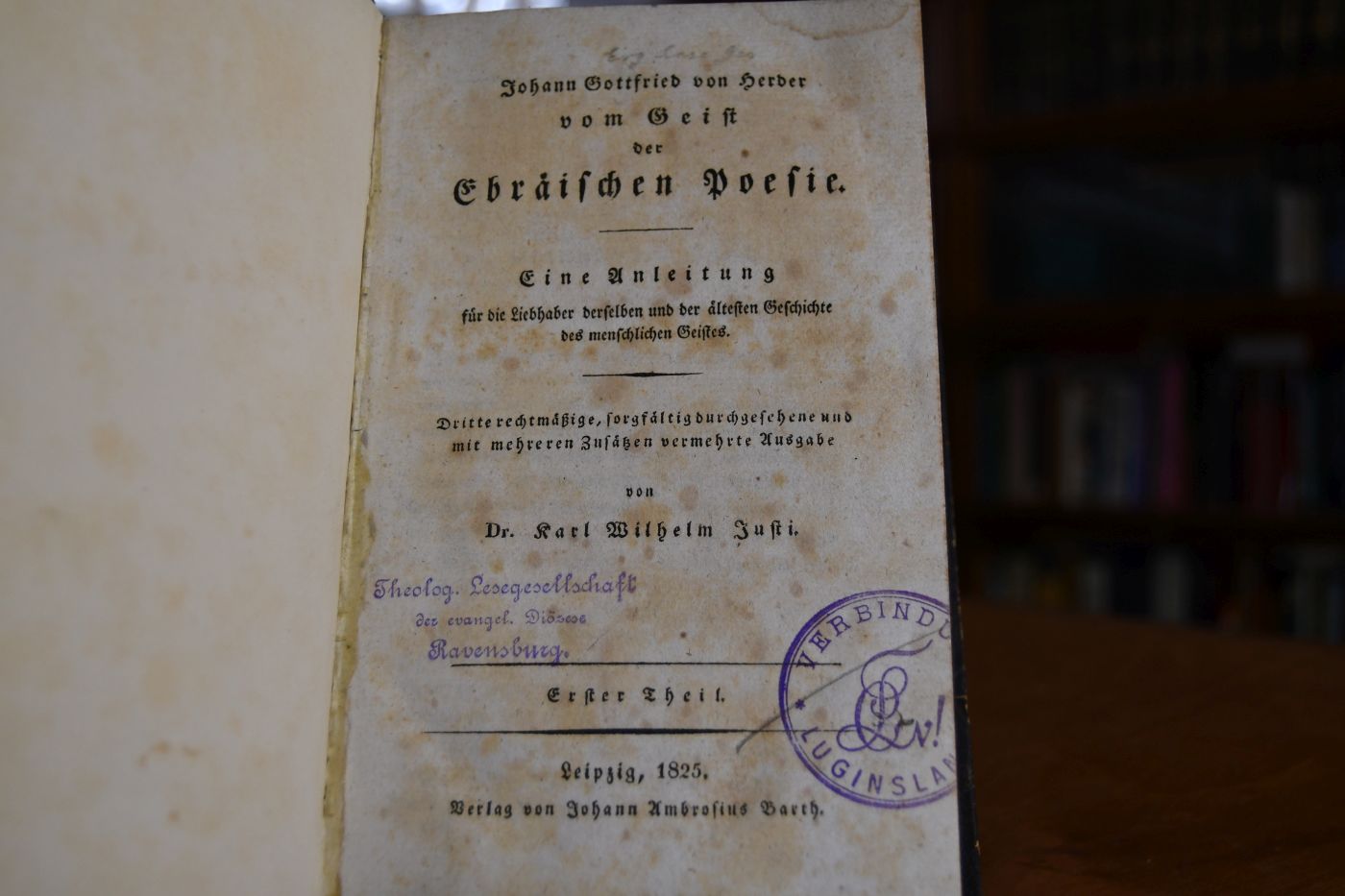 Vom Geist der Ebräischen Poesie. Eine Anleitung für die Liebhaber derselben und der ältesten Geschichte des menschlichen Geistes.