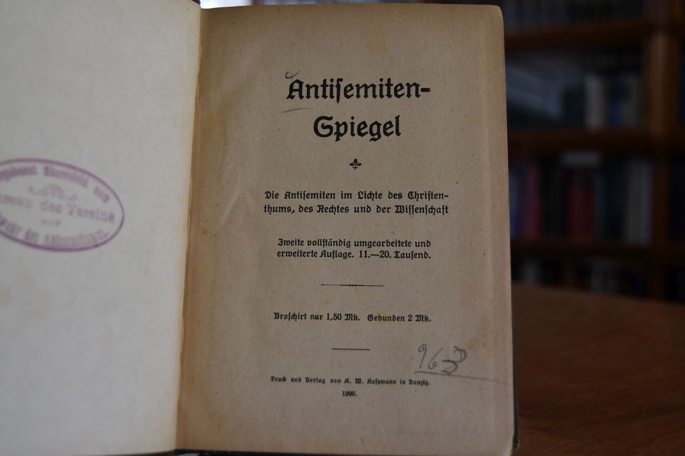 Antisemiten-Spiegel. Die Antisemiten im Lichte des Christenthums, des Rechtes und der Wissenschaft.