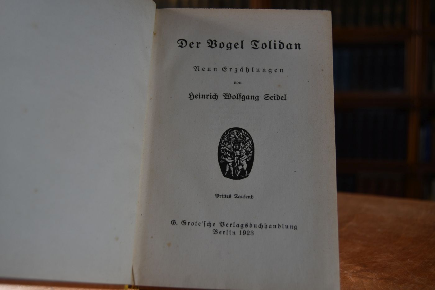Der Vogel Tolidan. Neun Erzählungen.