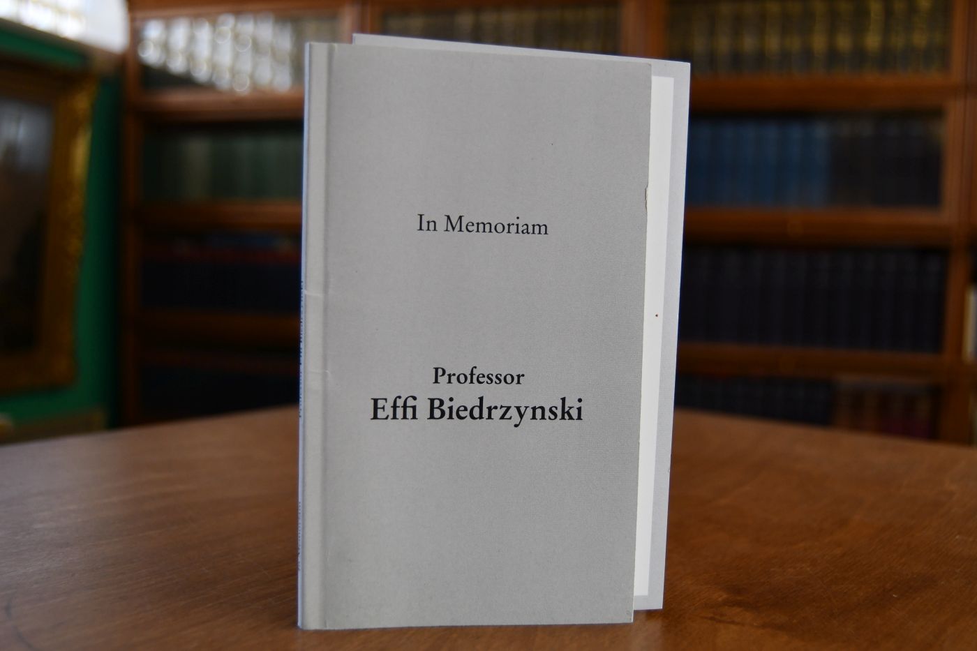 In Memoriam Professor Effi Biedrzynski. 5. April 1910 - 8. Dezember 2004.