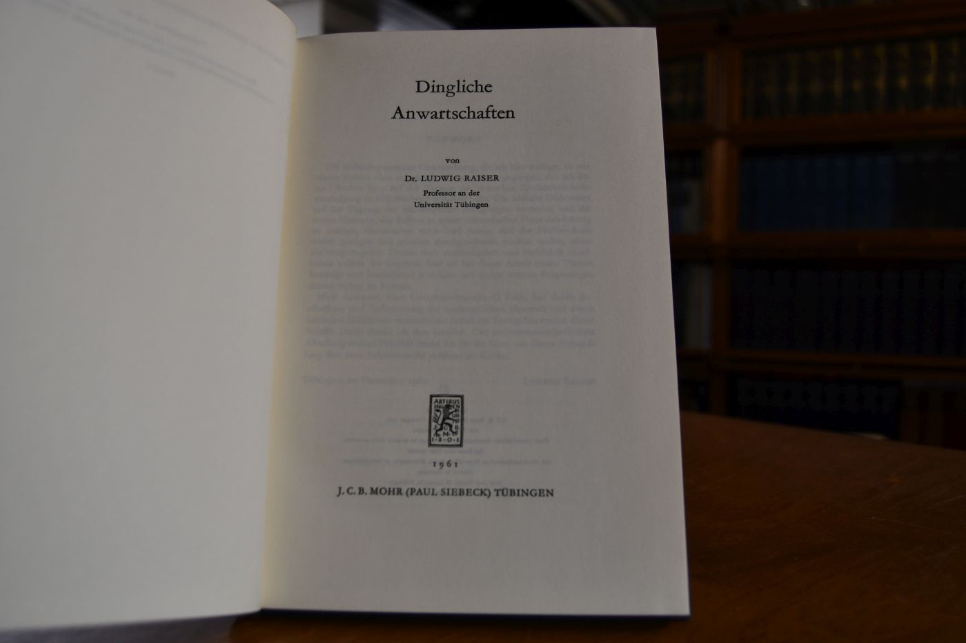 Dingliche Anwartschaften.