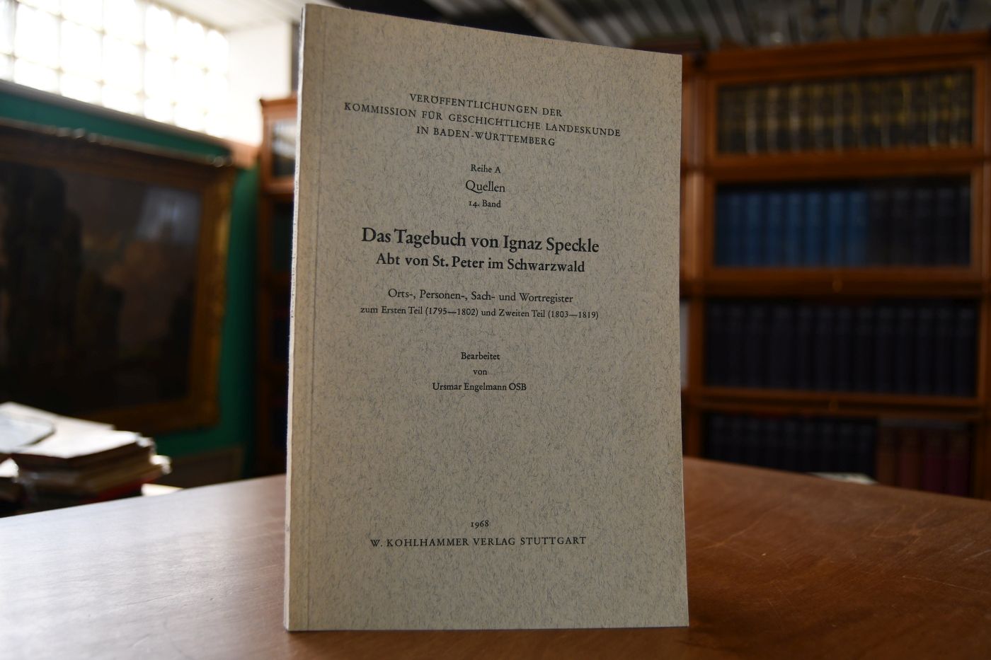 Das Tagebuch von Ignaz Speckle, Abt von St. Peter im Schwarzwald. Orts-,Personen-. Sach-und Wortregister zum ersten Teil (1795-1802) und Zweiten Teil (1803-1819).