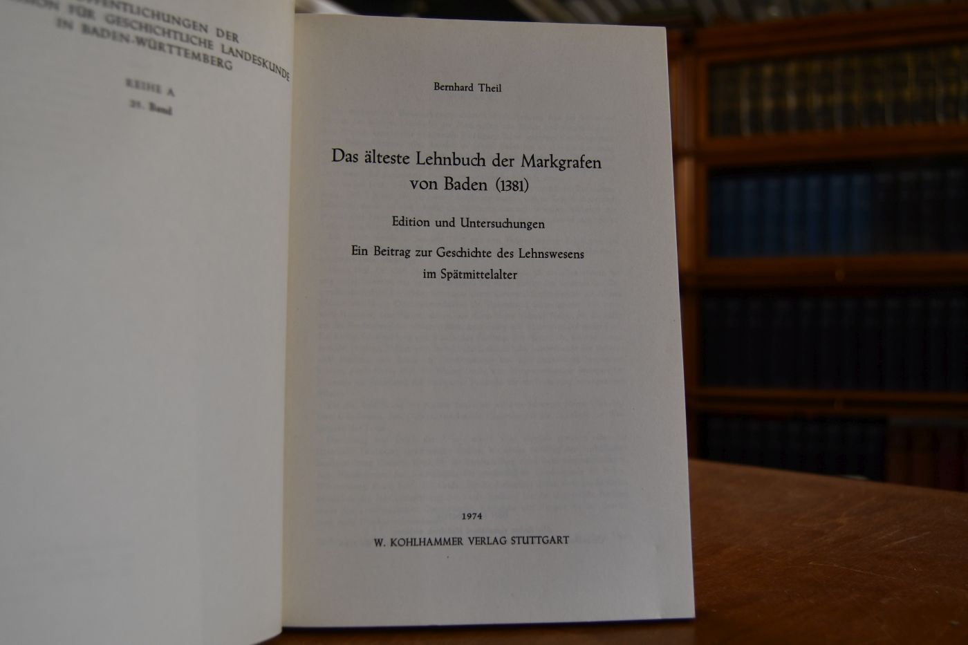 Das älteste Lehnbuch der Markgrafen von Baden (1381). Edition und Untersuchungen. Ein Beitrag zur Geschichte des Lehnswesens im Spätmittelalter.